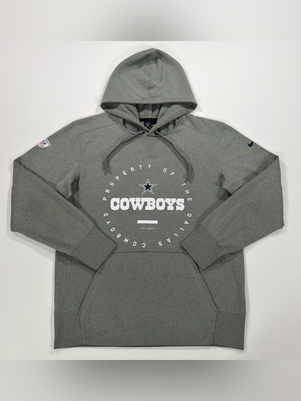 Nike Dallas Cowboys Hoodie Gray Pullover Sweatshirt Mens Medium NFL Fleece